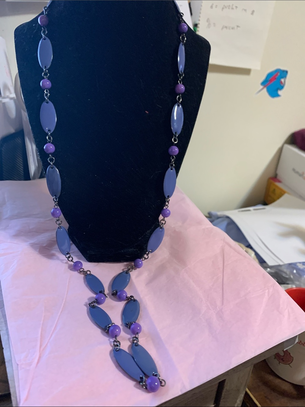 Elegant Purple Beaded Women's Necklace